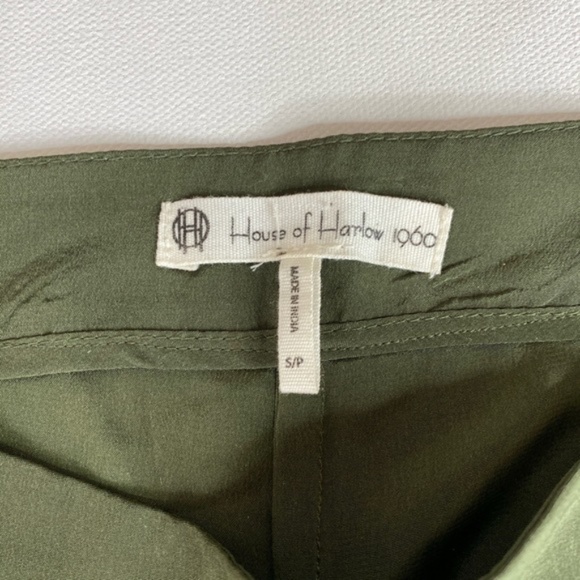 EVERLY SILK HAREM PANTS GREEN S - Picture 4 of 4